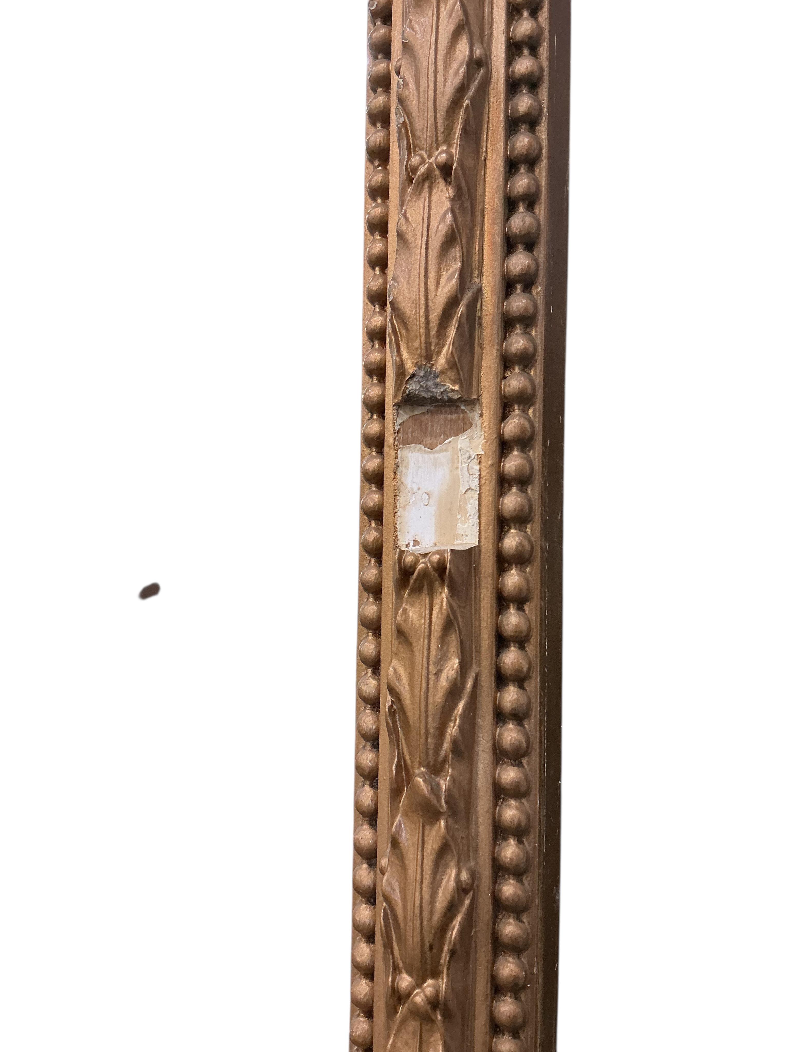 A late Victorian giltwood and composition pier glass, width 88cm, height 206cm